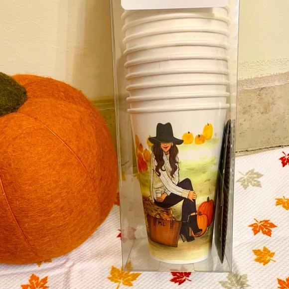 🍁☕️ Fall Travel Cups (12) with lids and sleeves - Picture 2 of 4